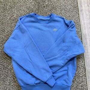 ALO Yoga Men's Vibrant Blue Crewneck Sweater